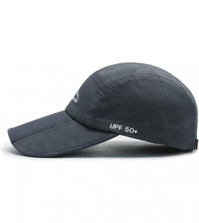 Baseball Caps Unisex Baseball Cap UPF 50 Unstructured Hat with Foldable Long Large Bill - B-grey-m/L - CD1824QL99C