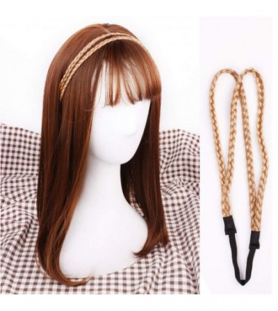 Headbands Fashion Women 2 Layer Braided Plaited Elastic Cord Headband Hairband Accessory Black - CP18O9TA0W9