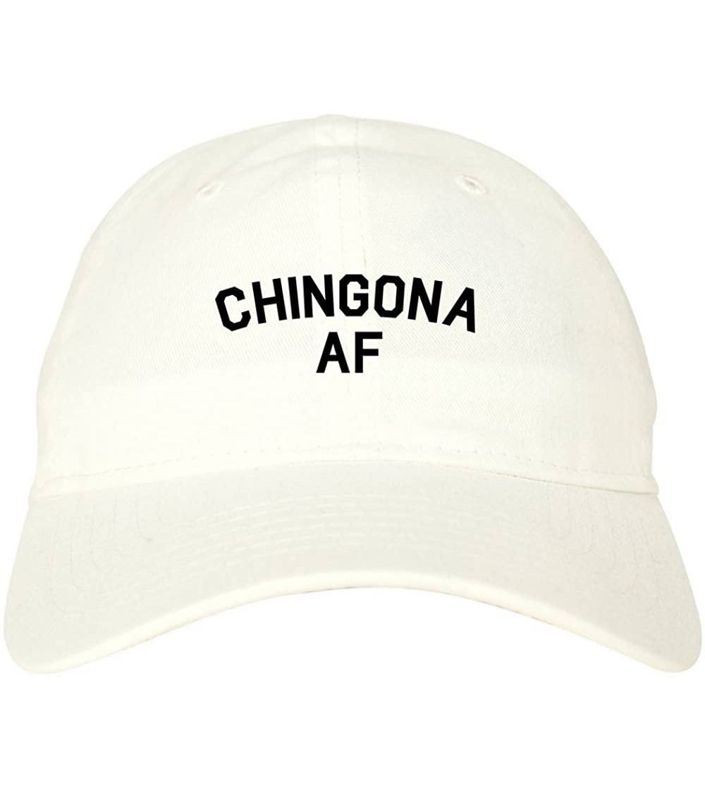 Baseball Caps Chingona AF Spanish Slang Mexican Dad Hat Baseball Cap - White - CG18CAGG5W7