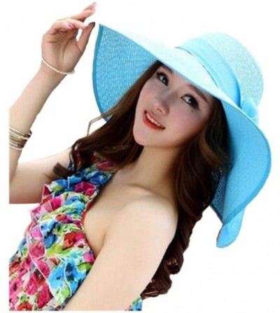 Womens Bowknot Straw Foldable Protection