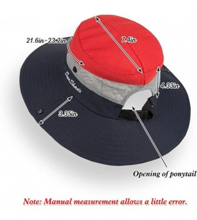 Sun Hats Women's Outdoor Sun Hat UV Protection Cap Foldable Mesh Wide Brim Hats for Summer Beach Safari Fishing Hat - C818RAW...