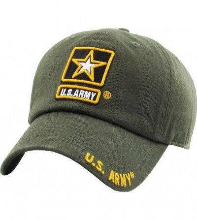Baseball Caps US Army Official Licensed Premium Quality Only Vintage Distressed Hat Veteran Military Star Baseball Cap - C518...