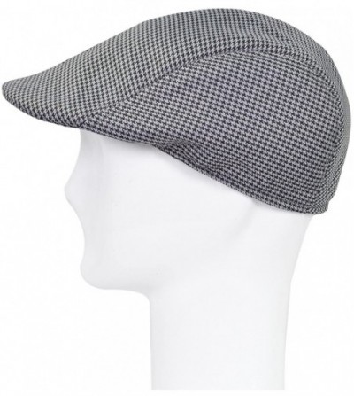 Newsboy Caps Premium Houndstooth Golf Ivy Driver Cabby Newsboy Cap Hat - Diff Colors/Sizes - Grey - CI1216NJHNH