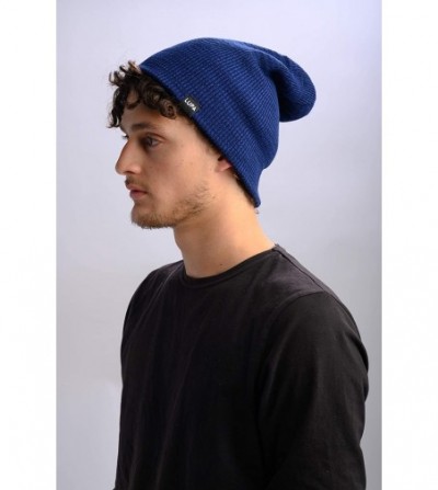 Skullies & Beanies Canadian-Made Unisex Classic Cuff Beanie & Slouch Hat - Midnight - CU18ZL5WXW3