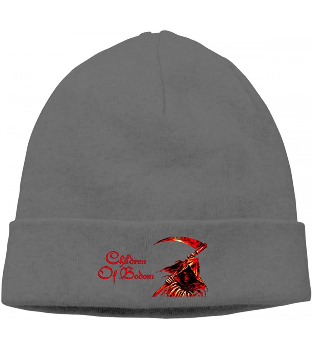 Skullies & Beanies Mens & Womens Children Of Bodom Logo Skull Beanie Hats Winter Knitted Caps Soft Warm Ski Hat Black - Deep ...