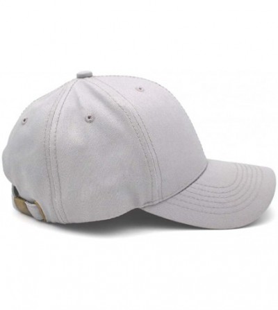 Baseball Caps Plain Cotton Baseball Cap Classic Adjustable Hats for Men Women Unisex Fitted Blank Hat - Gray - C8192E05D0N