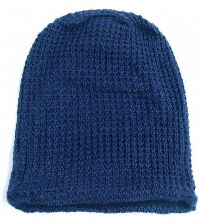 Skullies & Beanies Unisex Beanie Hat Slouchy Knit Cap Skullcap Baggy Crochet Style 1004 - Navy - CL128ZOKPOZ