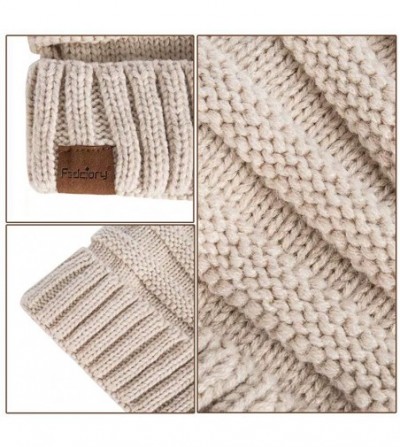 Skullies & Beanies Slouchy Beanie Hat for Women- Winter Warm Knit Oversized Chunky Thick Soft Ski Cap - Cuff Dark Gray+white ...