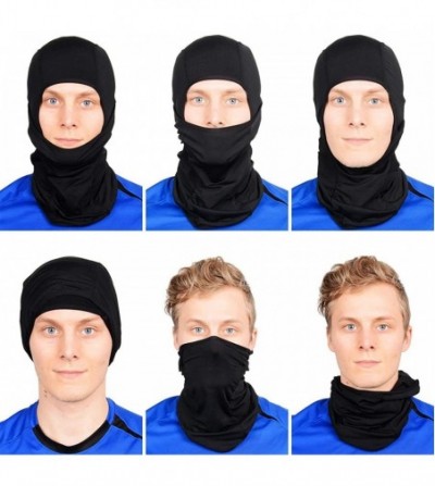 Balaclavas Balaclava Mask- Windproof Ski Face UV Protection Mask for Men Women - Black - C018K7I96CQ