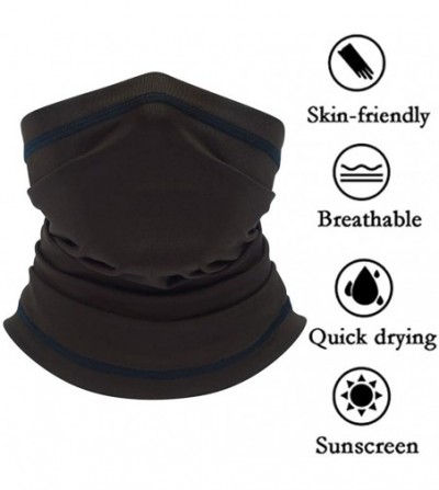 Balaclavas Summer Neck Gaiter Scarf- Cooling Cycling Mask- Breathable Fishing Mask Face Bandana - Coffee - CH198OC8T2K