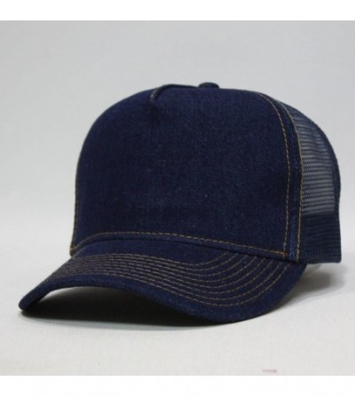 Baseball Caps Denim Cotton Adjustable Baseball Cap - Navy/Gold - CG122EU8OMV