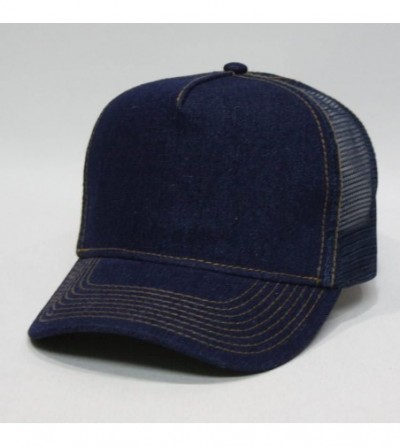 Baseball Caps Denim Cotton Adjustable Baseball Cap - Navy/Gold - CG122EU8OMV