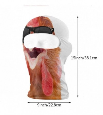 Balaclavas Chicken Sunglasses Winter Ski Mask Balaclava Hood - Wind-Resistant Face Mask - C518LTL2X4R