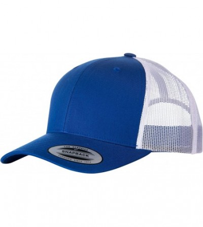 Baseball Caps Flexfit Retro Snapback Trucker Cap - Bright Royal/White - CS12NUHJ8YO
