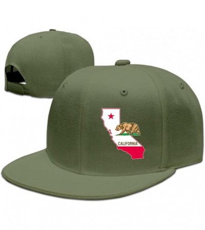 Baseball Caps California State Map Cali Bear Style Visor Hats Cap Snapback Summer Hat - Forestgreen - C012LIDZ5XL