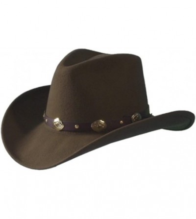 Cowboy Hats Vintage Womem Men Western with Wide Brim Punk Belt Cowgirl Jazz Cap with Leather Toca Sombrero Cap 23 - Grey - C3...
