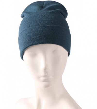 Skullies & Beanies Women's Knit Beanie Cap- Lightweight Chunky Warm Skull Hat Girl - 1 Pack-dark Aquamarine 1 - C6188QTKLKW