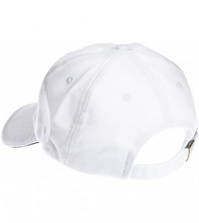 Baseball Caps Cotton Logoed Baseball Cap with Adjustable Head Strap- White - C7116LT0EZH