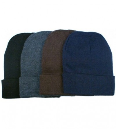 Skullies & Beanies Men's Winter Beanie Knit Hat- Pack of 6 - Mixed Pack(6) - CF187UCRWEM