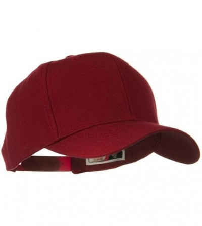 Baseball Caps Solid Wool Blend Prostyle Snapback Cap - Burgundy - CY11918FMTN