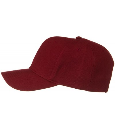 Baseball Caps Solid Wool Blend Prostyle Snapback Cap - Burgundy - CY11918FMTN