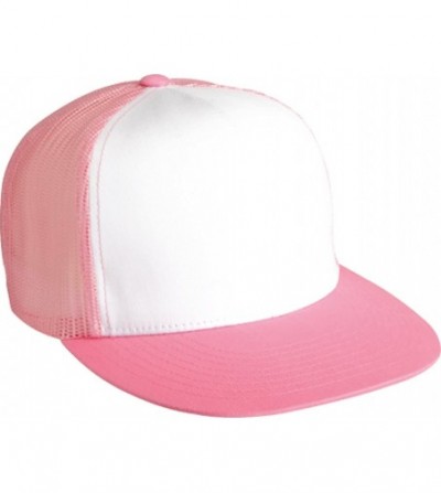 Baseball Caps Adjustable Snapback Classic Trucker Hat 6006 - Pink/White/Pink - C511G6M7Z8X