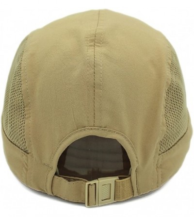 Sun Hats Kids Sun Protection Hat Lightweight Mesh Flap Cap Quick Dry Detachable - Khaki - CA18E7OXUQC