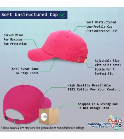 Baseball Caps Soft Baseball Cap Dog Dachshund Lifeline B Embroidery Dad Hats for Men & Women - Hot Pink - C318TLE3I2I