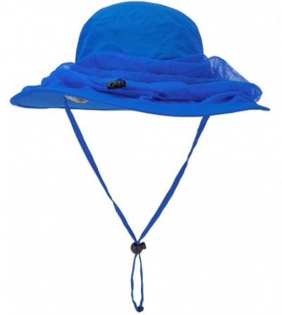 Sun Hats Mosquito Net Hat Mens Sun Protection Hat Safari Hat Bucket Hat - Blue - CC12DB5PK2F