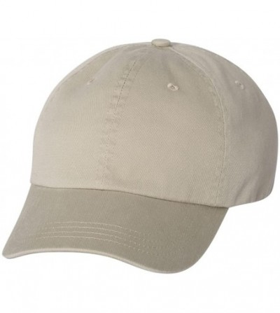 Baseball Caps 100% Organic Cotton Washed Twill Cap - Khaki - C612CUEKPYB