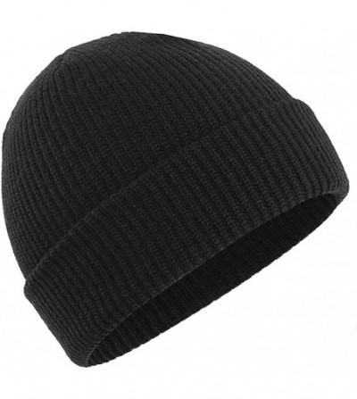 Skullies & Beanies Man's or Woman's Winter Warm Knitting Hats Unisex Beanie Cap Daily Beanie Hat - Black - CU1884S0DAN