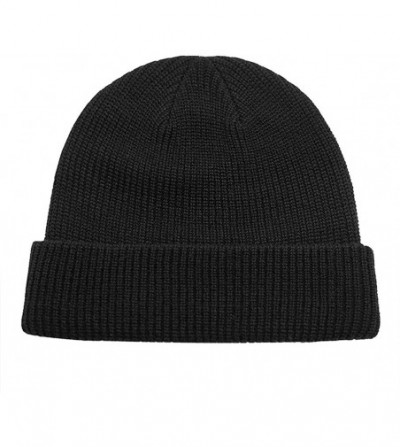 Skullies & Beanies Man's or Woman's Winter Warm Knitting Hats Unisex Beanie Cap Daily Beanie Hat - Black - CU1884S0DAN