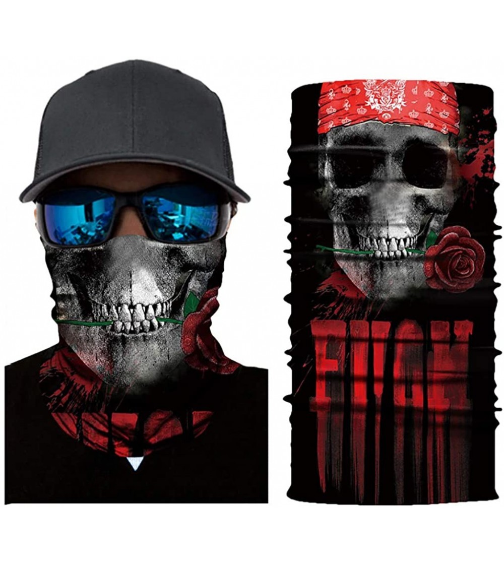 Balaclavas Skull Face Mask- Rave Bandana- Neck Gaiter- Scarf- Summer Balaclava for Dust Wind UV Protection - Slj - CF197ZCQXUC