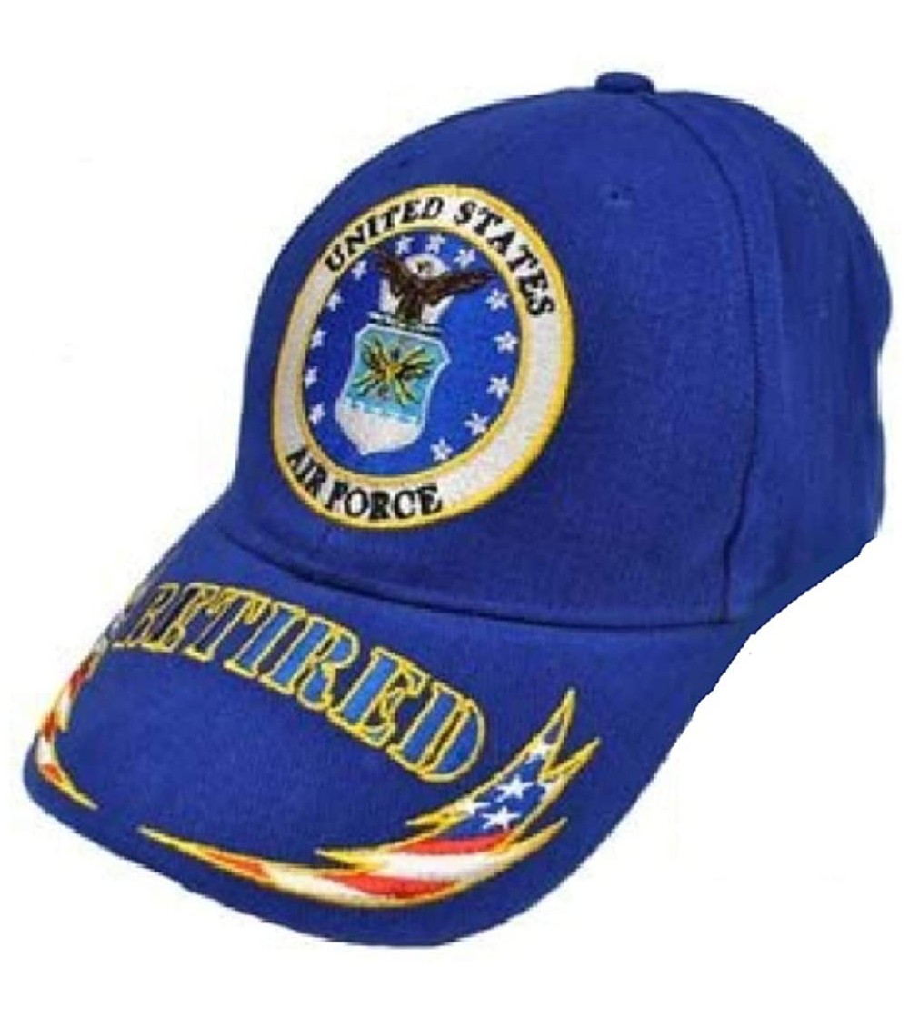 Baseball Caps United States Air Force Retired Blue Hat Cap USAF-Blue-One Size - Flag - CR194GC0SZD