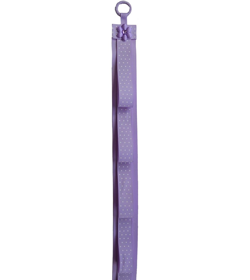 Headbands Boutique Handmade Ribbon HEADBAND HOLDER (ONE HOLDER) - Purple W/ White Polka Dots - CY11297XQJB