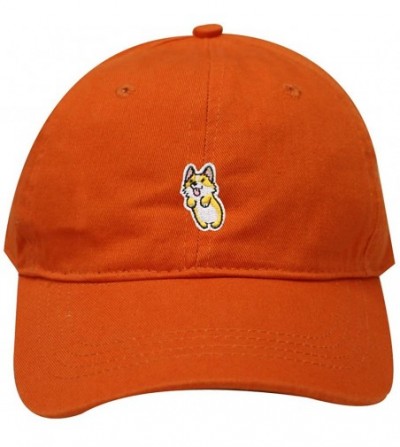 Baseball Caps Cute Welsi Corgi Cotton Baseball Dad Caps - Orange - CC185WI28IG