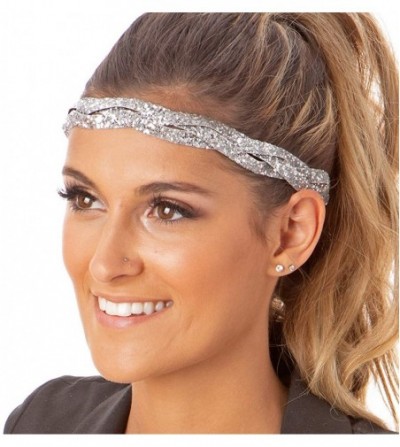 Headbands Women's Adjustable Cute Fashion Bling Glitter Headband Braid Hairband Gift Pack - CJ18CNC3AGK