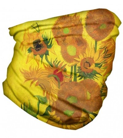 Balaclavas Galaxy Seamless Bandanas Neck Gaiter Scarf Headband Scarf Headwrap Neckwarmer Outdoors - Van Gogh Sunflowers - C11...