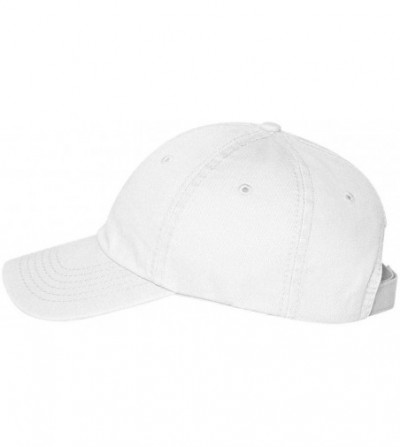Baseball Caps VC350 - Unstructured Washed Chino Twill Cap with Velcro - White - CH11DU0L233
