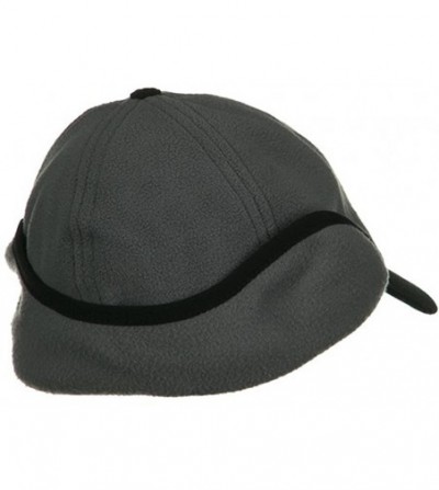 Baseball Caps Anti Pilling Fleece Cap with Warmer Flap - Charcoal - CR1155GPX4J