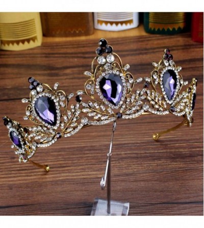 Headbands Vintage Jewelry Crystal Headband Wedding - purple tiara - CZ18WH2DZDG