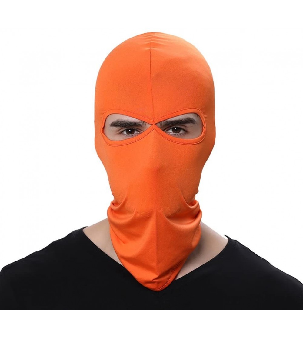 Balaclavas Wind Cap Motorcycle Ski Masks Balaclavas Outdoor Sports Cycling Hat (Orange) - Orange - CW1809LCMOE