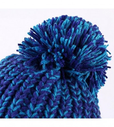 Skullies & Beanies Women Winter Soft Knitted Beanie Hat Ski Ear Flaps Caps for Girls Warm Hats - Red - CU18952ZE62