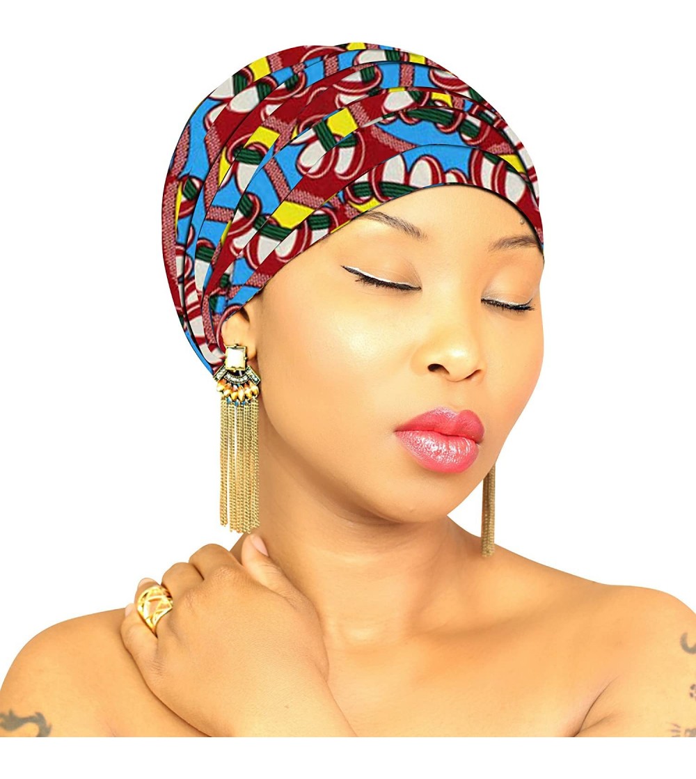 Headbands Women Large Head Wrap- Turban Head Covers- Traditional African Headwrap- Long Head scarf & Head Band - C612NTEM95G