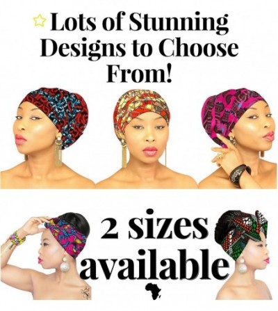 Headbands Women Large Head Wrap- Turban Head Covers- Traditional African Headwrap- Long Head scarf & Head Band - C612NTEM95G