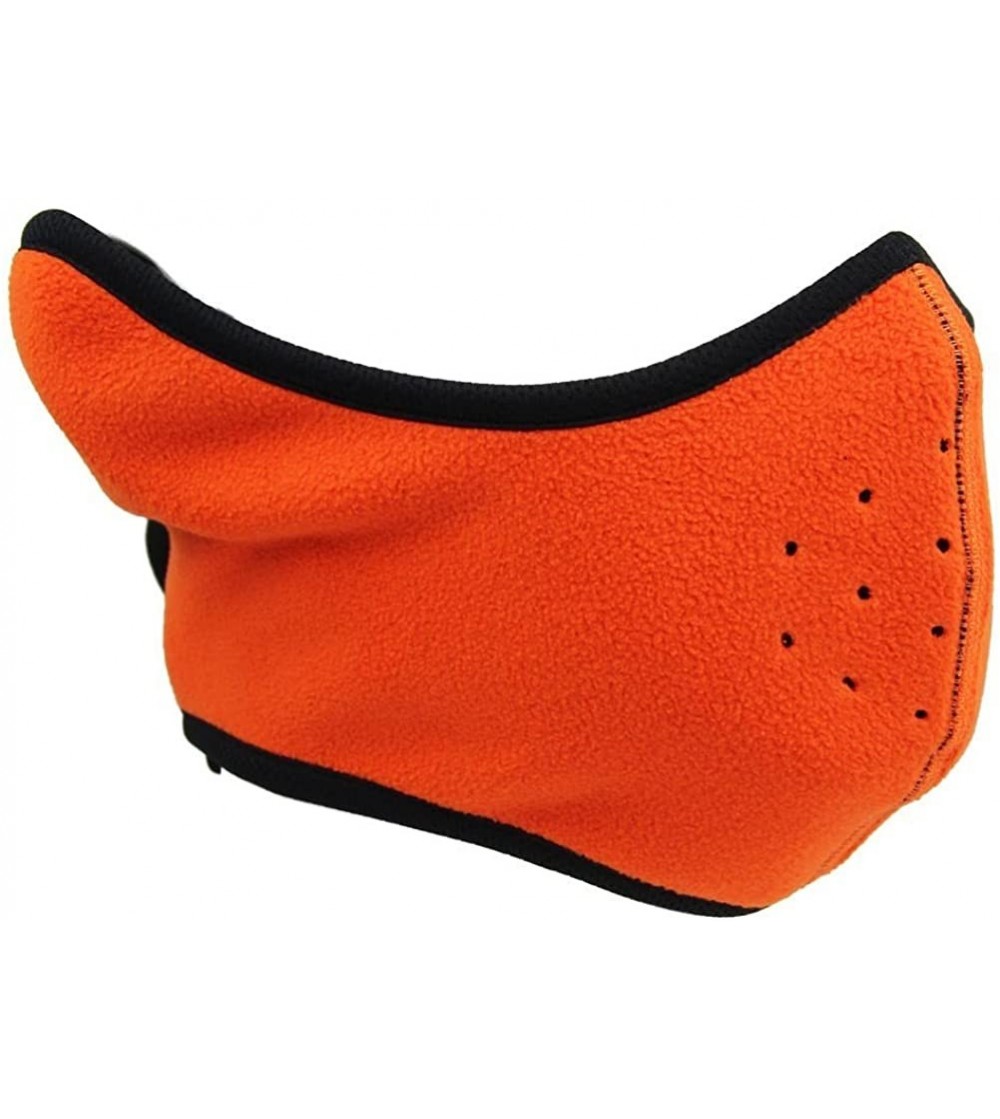 Balaclavas Cycling Winter Ski Earmuffs Protect Face Outdoor Headgear Orange - CG11RSNIYBV
