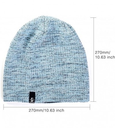 Skullies & Beanies Knit Cap for Women Summer Slouchy Beanie Winter Turban Hat B413 - Lake Blue - CS18YAK7ROW