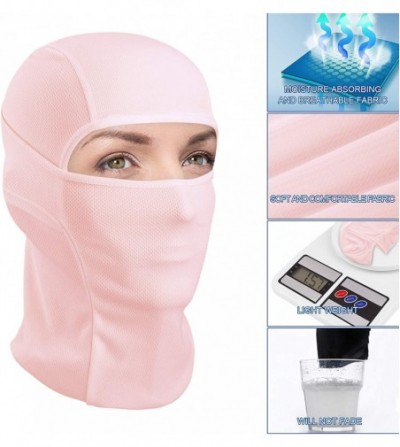 Balaclavas Balaclava Face Mask UV Protection Windproof Sun Hood for Men Women - Pink - CL1924CQ25D