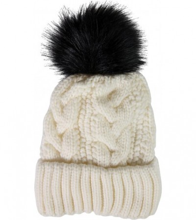 Skullies & Beanies Winter Beanies- Wholesale Bulk Cold Weather Thermal Warm Stretch Skull Cap- Mens Womens Unisex Hat - White...