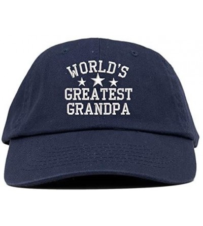 Baseball Caps World's Greatest Grandpa Embroidered Low Profile Soft Cotton Baseball Cap - CX18QHKASKR